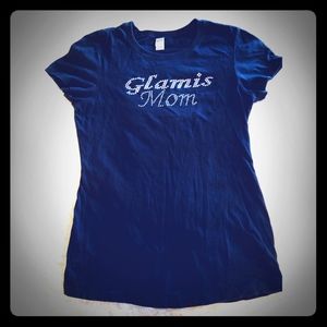 Black tshirt with diamon letters